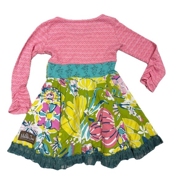 Matilda Jane size 2 House of Clouds Brittany twirl dress Pink Floral Lace - Picture 2 of 5